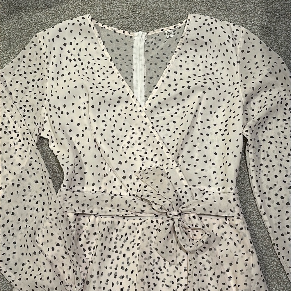 White Long-Sleeve Romper